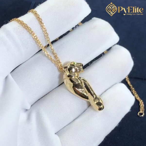Custom Made 1:1 Cartier Panthere de Cartier Necklace Pure 18K Yellow Gold