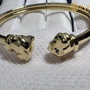 Cartier Panthere de Cartier Double Head Custom Made Solid 18K Yellow Gold Bracelet N6706117