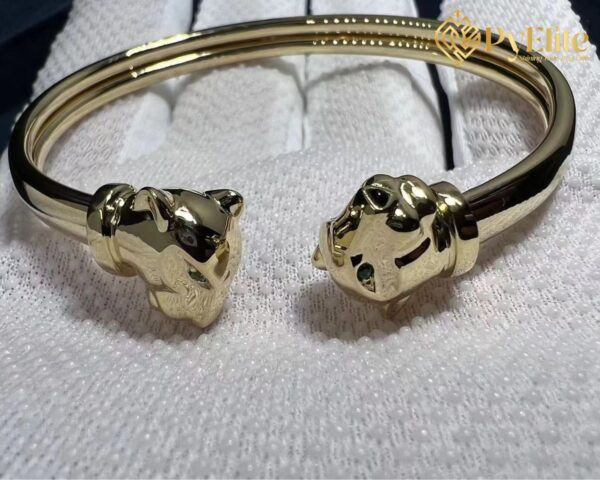Cartier Panthere de Cartier Double Head Custom Made Solid 18K Yellow Gold Bracelet N6706117