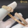 Cartier Panthere de Cartier Custom Made 18K Rose Gold Pave Diamonds Small Model Bracelet