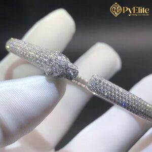 Cartier Panthere de Cartier Pave Diamonds Bracelet 18K White Gold Onyx Emeralds Small Model 1:1 Custom Made
