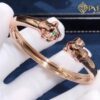 Cartier Panthere de Cartier Tsavorite Onyx Pure 18K Rose Gold Open Cuff Bracelet 1:1 Custom Made N6711617